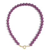 Beaded necklace with front closure - 12mm