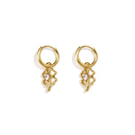 Stainless Steel Drop Earrings Clover Simple Daily Simple Series Women's jewelry