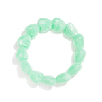 Beaded bracelet with large heart beads
