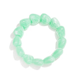 Beaded bracelet with large heart beads