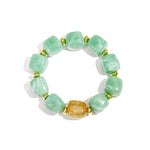 Beaded bracelet with statement glitter bead