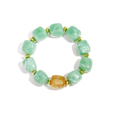Beaded bracelet with statement glitter bead