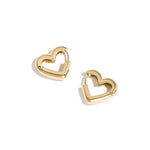 Heart-Shaped Hoop Earrings in Three Sizes