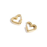 Heart-Shaped Hoop Earrings in Three Sizes
