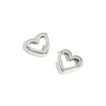 Heart-Shaped Hoop Earrings in Three Sizes