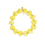 Elastic heart beaded bracelet