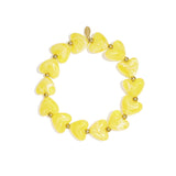 Elastic heart beaded bracelet