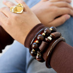 Wood Beaded Bracelets Beads Retro Daily Simple Series Women's jewelry
