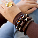 Wood Beaded Bracelets Beads Retro Daily Simple Series Women's jewelry