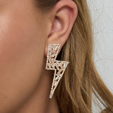 Copper Stud Earrings Geometric Elegant Christmas Luxurious Series Women's jewelry