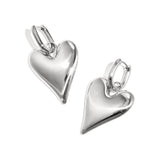 Stainless Steel Drop Earrings Heart Casual Daily Simple Series Women's jewelry