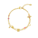 Stainless Steel Charm Bracelets Flower Daily