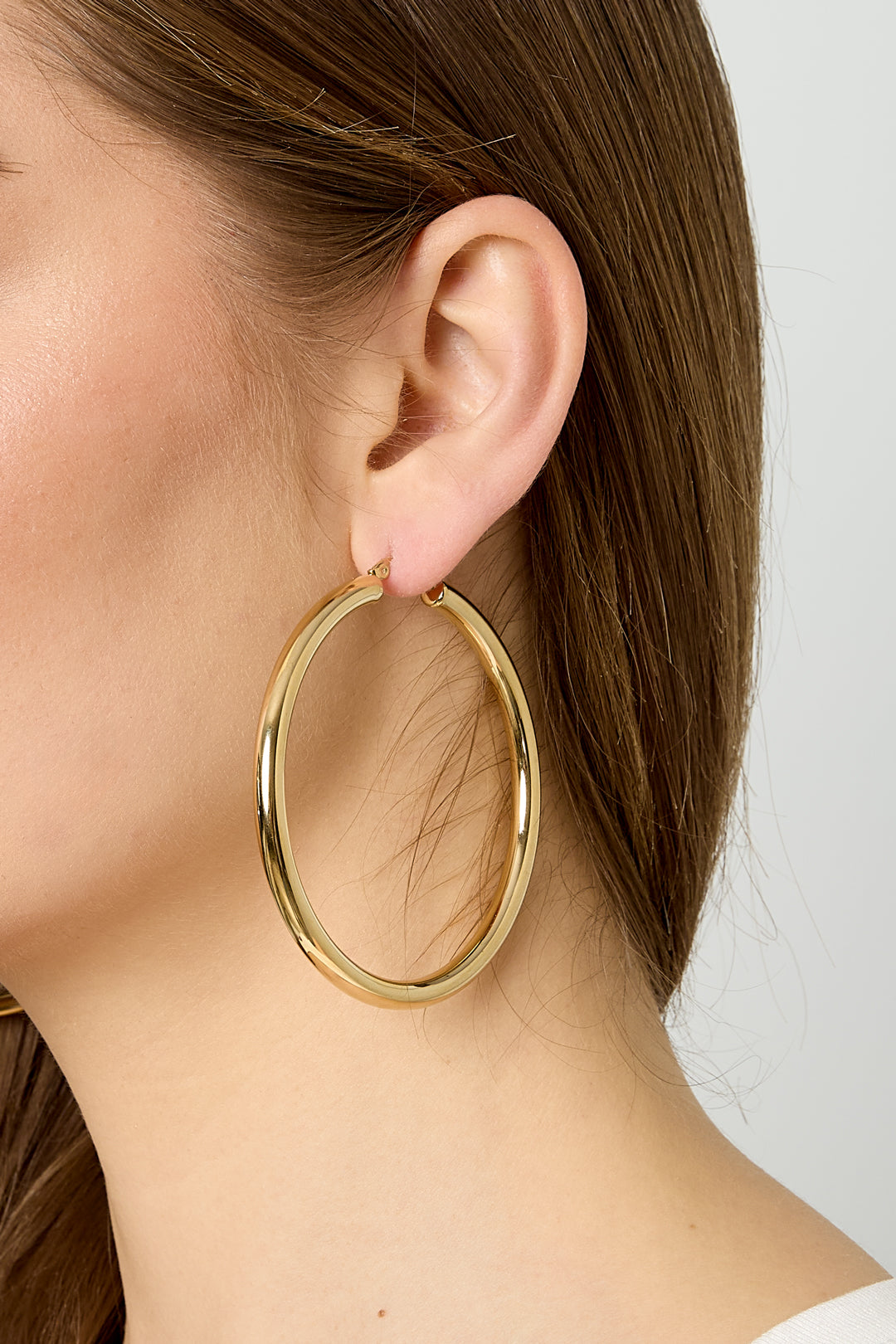 Stainless Steel Hoop Earrings Casual Daily Simple Series Women's jewelry