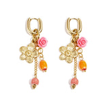 Stainless Steel Beads Earrings Flower Casual Daily Romantic Series Women's jewelry