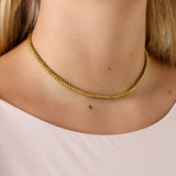 Solid bead necklace-4mm
