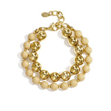 Linked bead bracelets