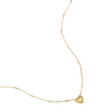 Necklace with pearl, stone and statement heart