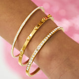 Bangle with row of stones