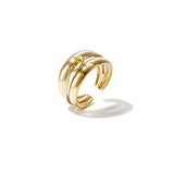 Layered ring with minimalist twisted detail
