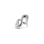 Wavy adjustable statement ring