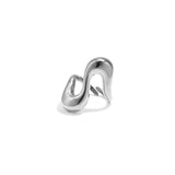 Wavy adjustable statement ring