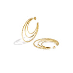 Layered triple hoop earrings