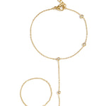 Handchain with asymmetrical stones