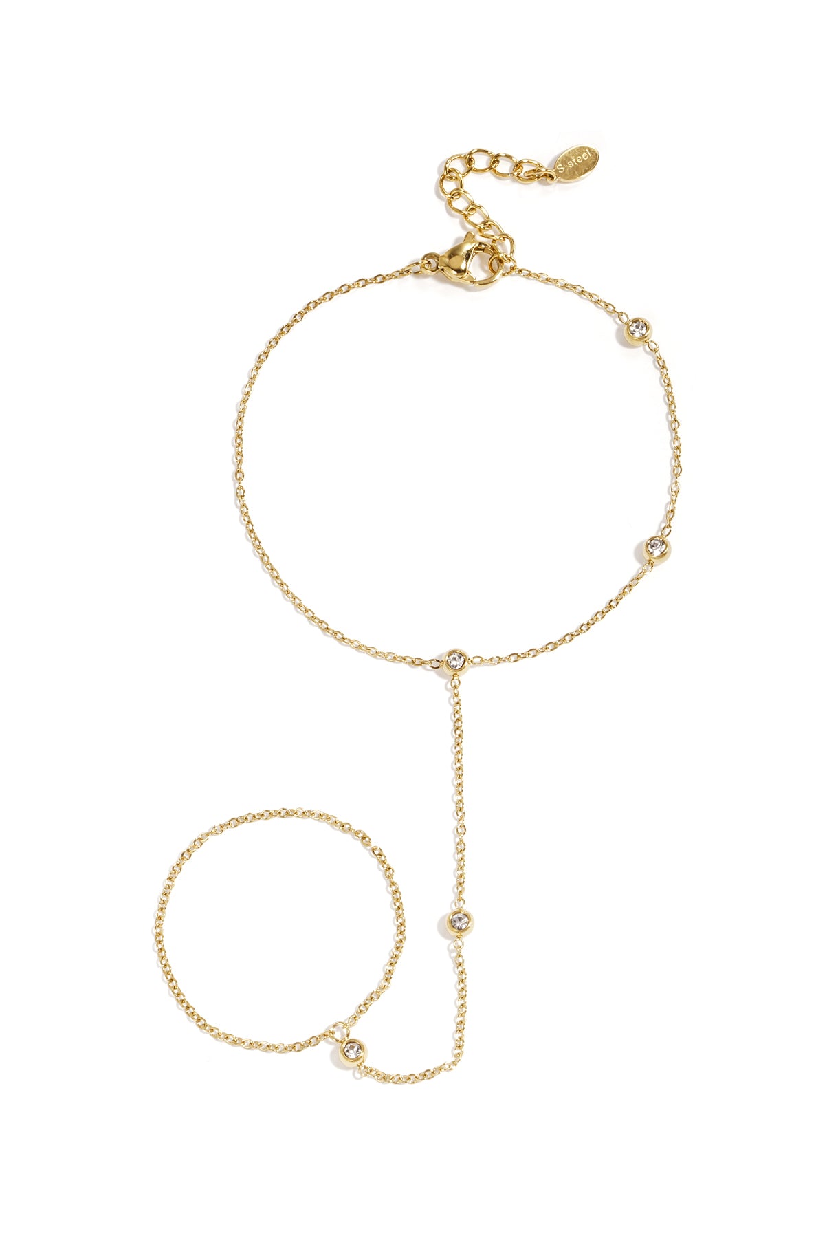 Handchain with asymmetrical stones