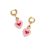 Stainless Steel Beads Earrings Heart Cute Daily Simple Series Women's jewelry
