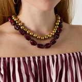 Necklace with organic beads