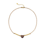 Polyester Beaded Necklaces Heart Casual Daily Simple Series Women's jewelry