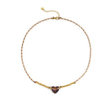 Polyester Beaded Necklaces Heart Casual Daily Simple Series Women's jewelry