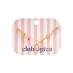 Bracelet with hanging clover, pearl and beads