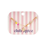 Bracelet with hanging clover, pearl and beads