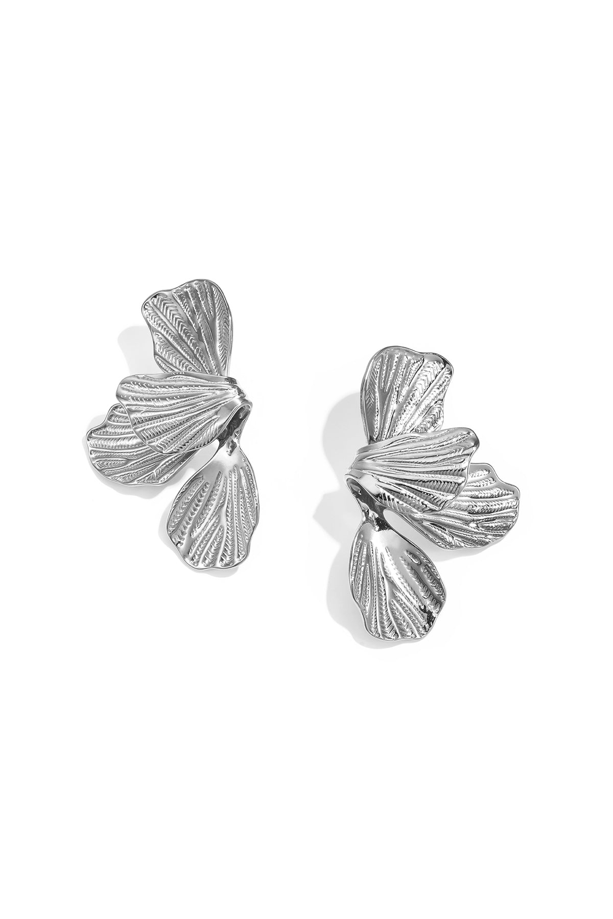 Stainless Steel Drop Earrings Flower Simple Daily Simple Series Women's jewelry