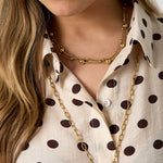 Layered necklace with polka dots