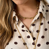 Layered necklace with polka dots
