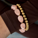 Bracelet set with organic beads