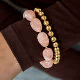 Bracelet set with organic beads