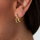 Small double hoop earrings