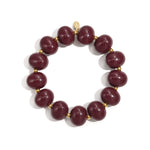 Elastic beaded bracelet with large beads