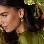 Earrings with radiant heart