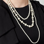 Layered Necklace mixed pearls