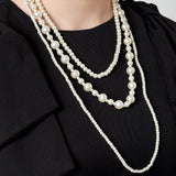 Layered Necklace mixed pearls