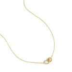 Necklace with connected heart charm