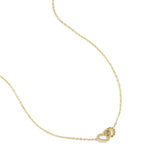Necklace with connected heart charm