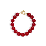 Bracelet with medium beads and front clasp-12mm