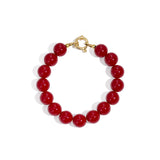 Bracelet with medium beads and front clasp-12mm