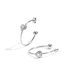 Hoop earrings with heart