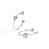 Hoop earrings with heart